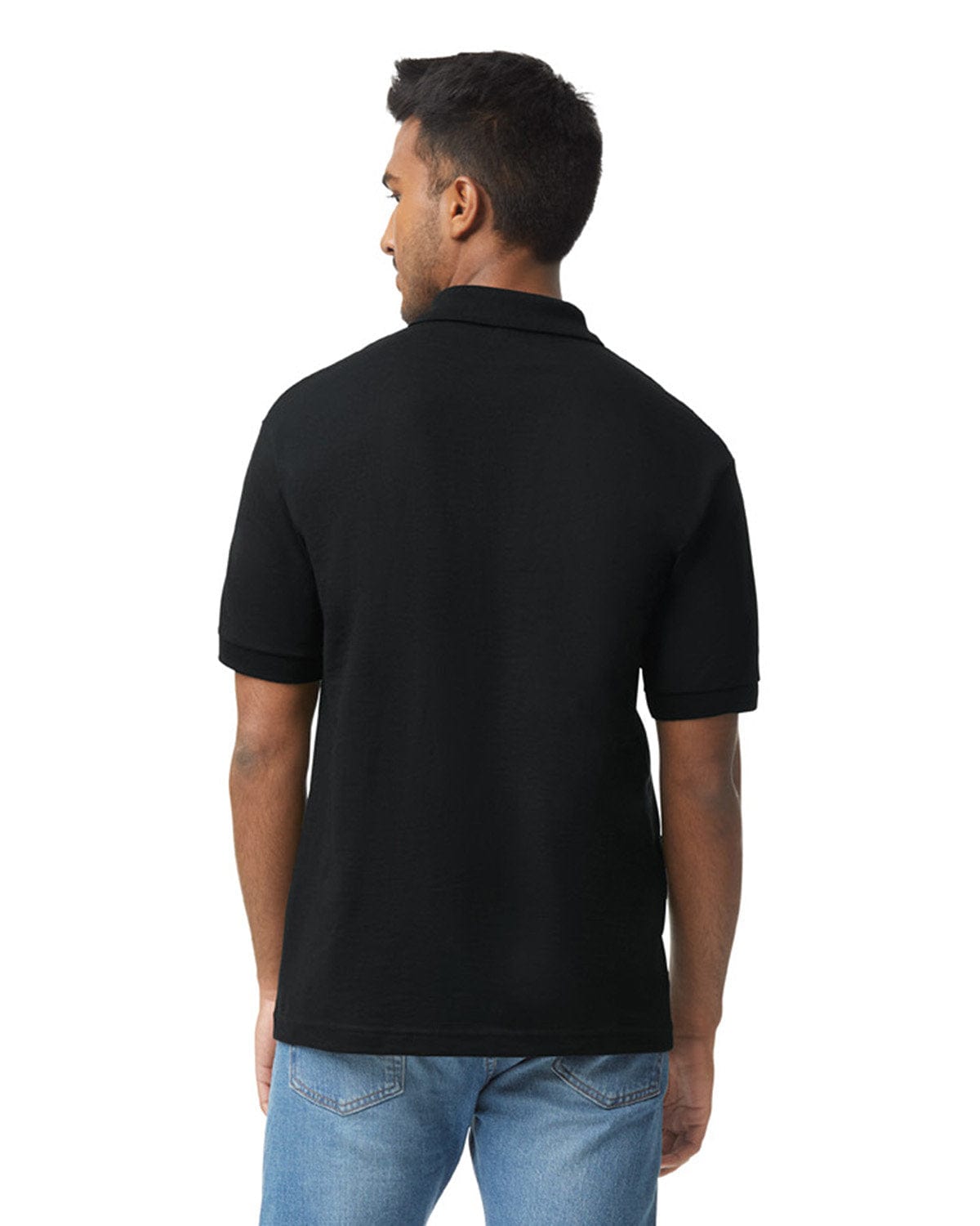 Gildan DryBlend 50/50 Jersey Knit Polo Shirt G880 | Black - Back