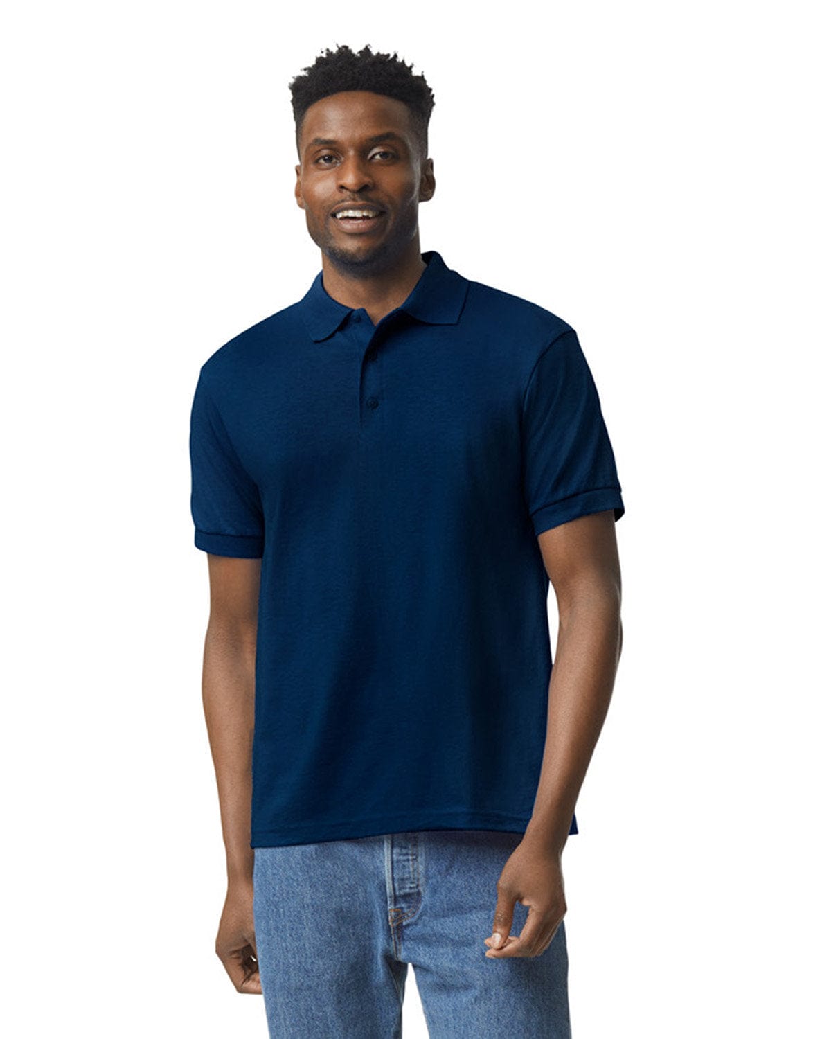 Gildan DryBlend 50/50 Jersey Knit Polo Shirt G880 | Navy - Front