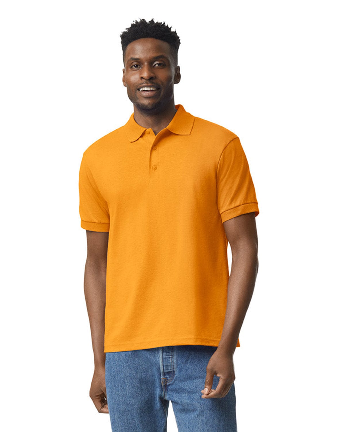 Gildan DryBlend 50/50 Jersey Knit Polo Shirt G880 | Gold - Front