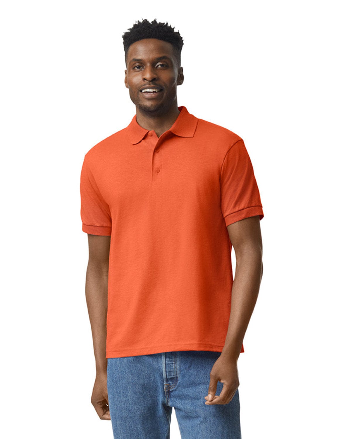 Gildan DryBlend 50/50 Jersey Knit Polo Shirt G880 | Orange - Front