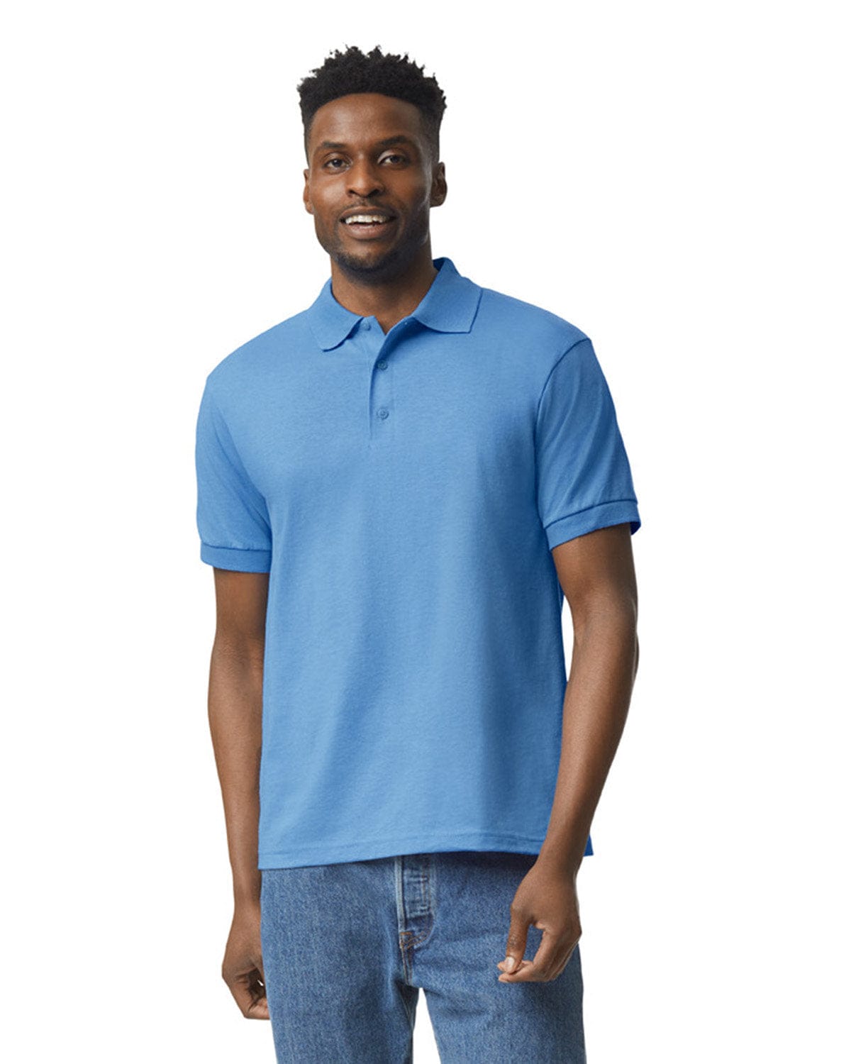 Gildan DryBlend 50/50 Jersey Knit Polo Shirt G880 | Carolina Blue - Front
