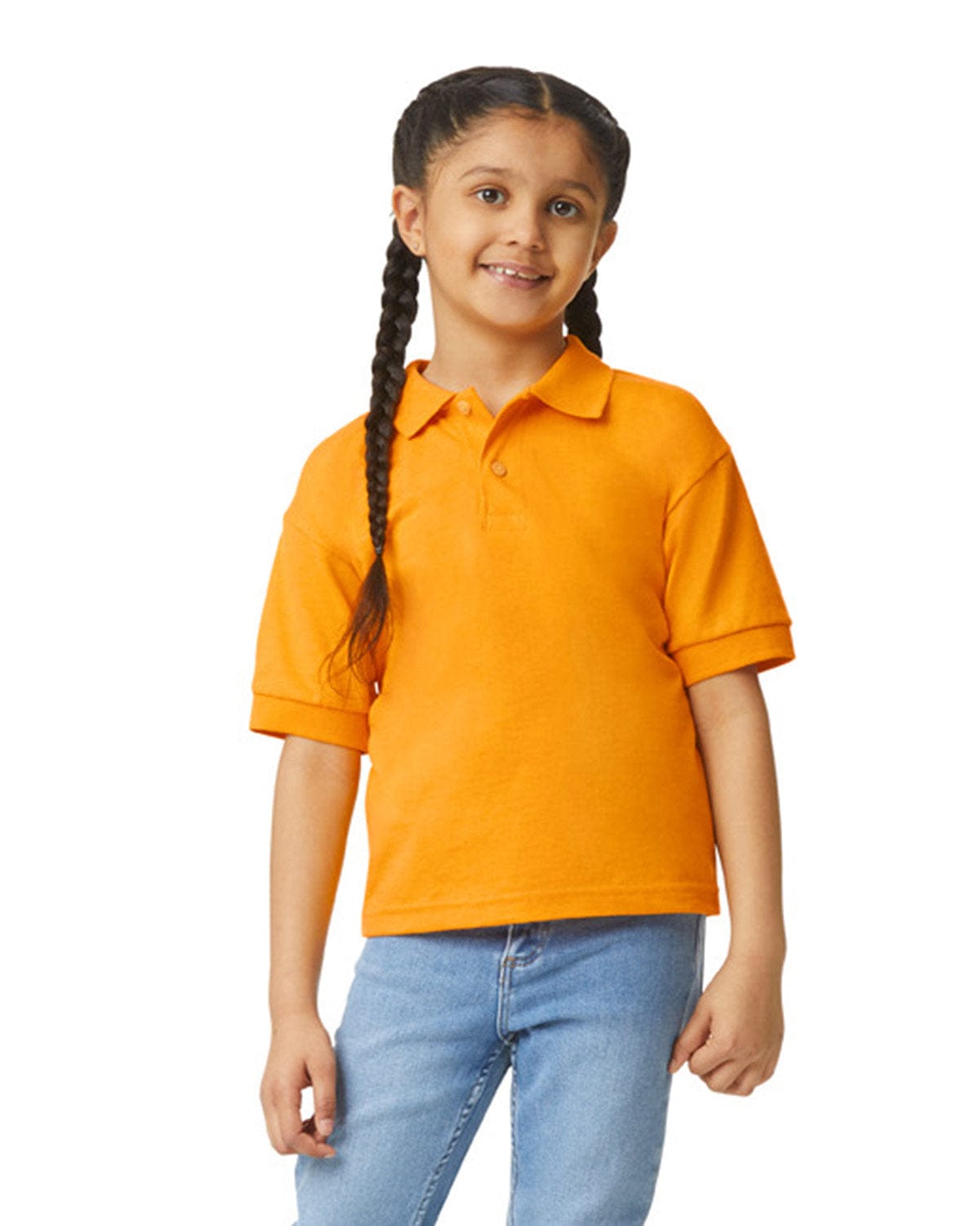 Gildan DryBlend Youth 50/50 Jersey Polo Shirt G880B | Gold - Front