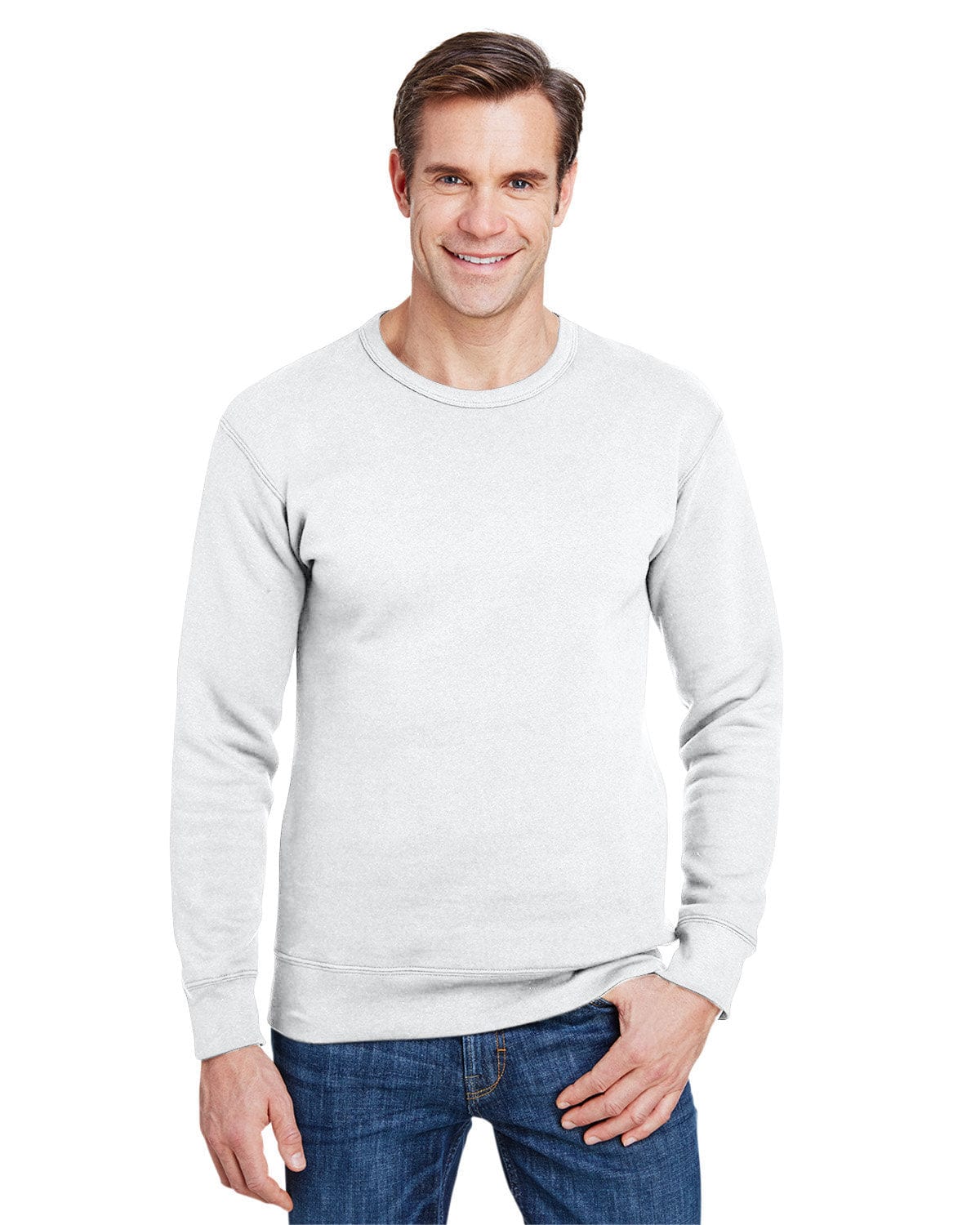 Gildan Hammer Crewneck Sweatshirt HF000 | White - Front