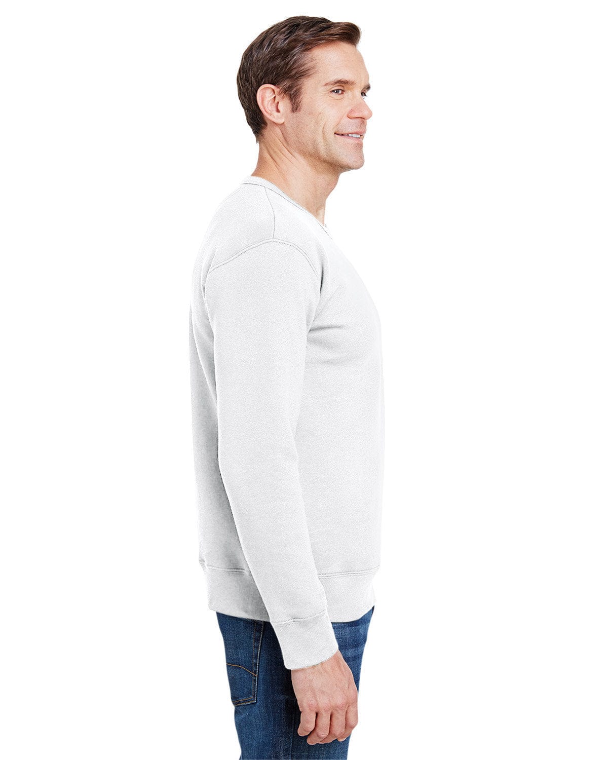 Gildan Hammer Crewneck Sweatshirt HF000 | White - Side