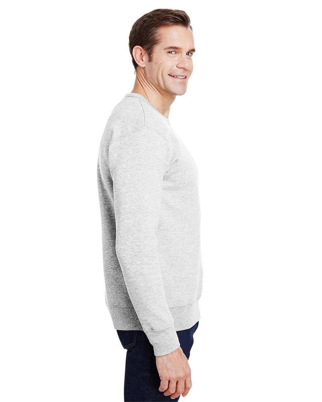 Gildan Hammer Crewneck Sweatshirt HF000 | Ash Grey - Side