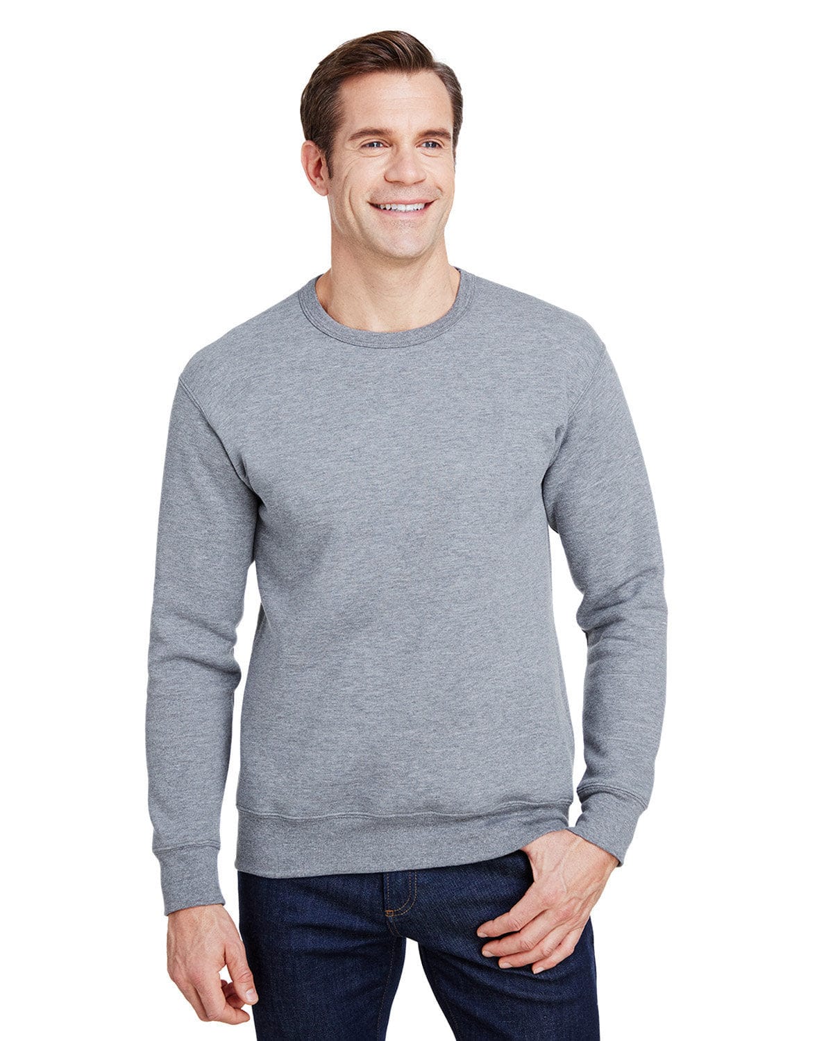 Gildan Hammer Crewneck Sweatshirt HF000 | Graphite Heather - Front