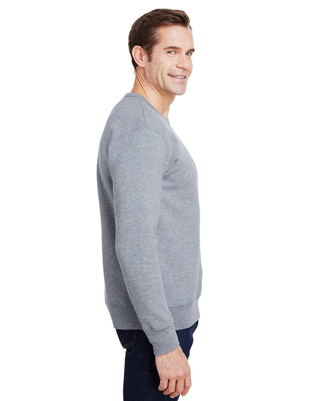 Gildan Hammer Crewneck Sweatshirt HF000 | Graphite Heather - Side