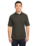 Harriton Cotton Pique Polo Shirt M200 | Black - Front
