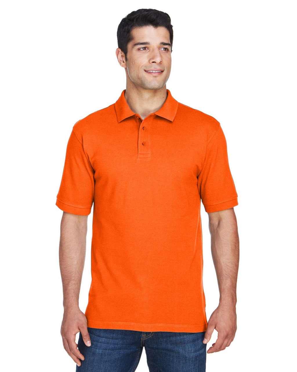 Harriton Cotton Pique Polo Shirt M200 | Team Orange - Front