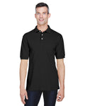 Harriton Easy Blend Pocket Polo Shirt M265P | Black - Front