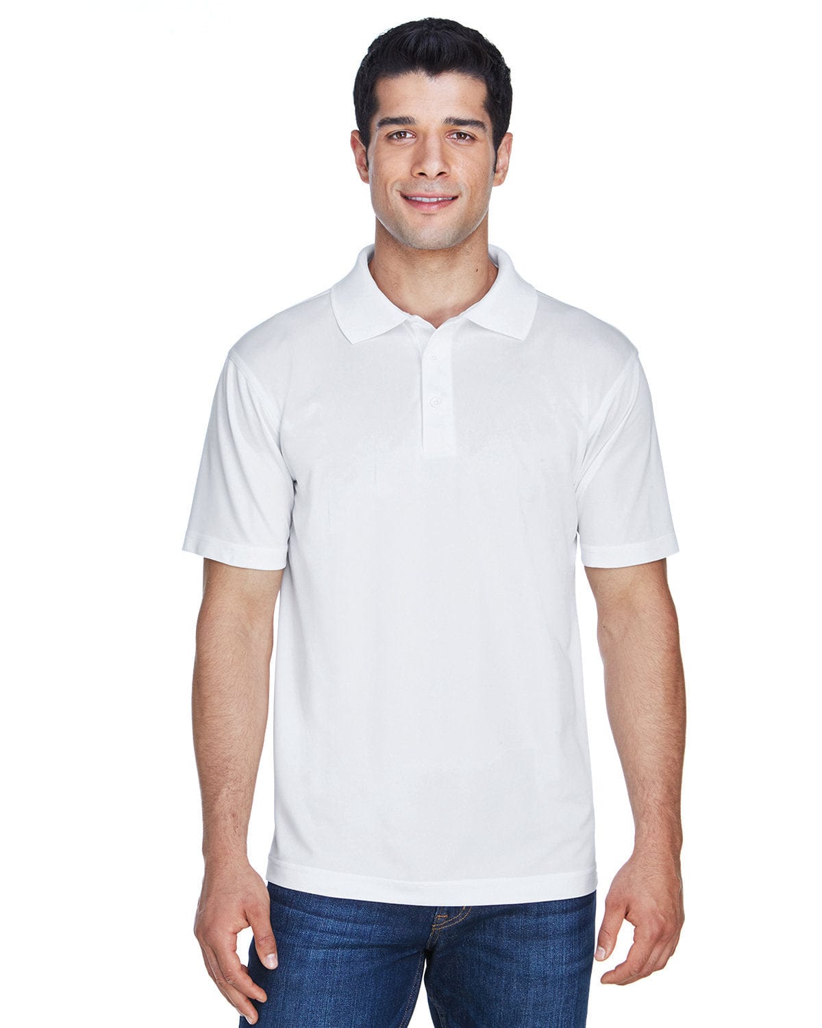 Harriton Polytech Polo Shirt M315 | White - Front