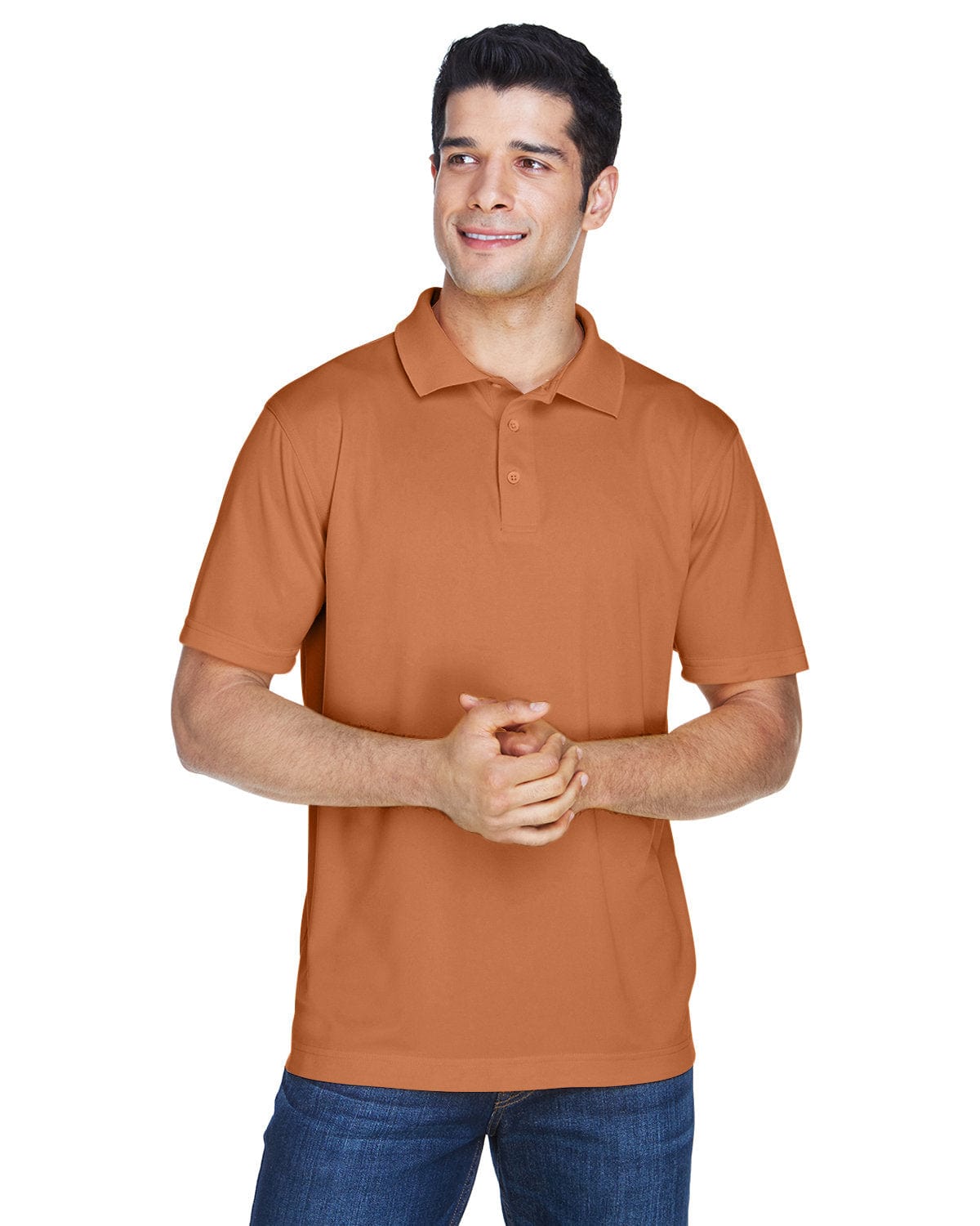 Harriton Polytech Polo Shirt M315 | Texas Orange - Front
