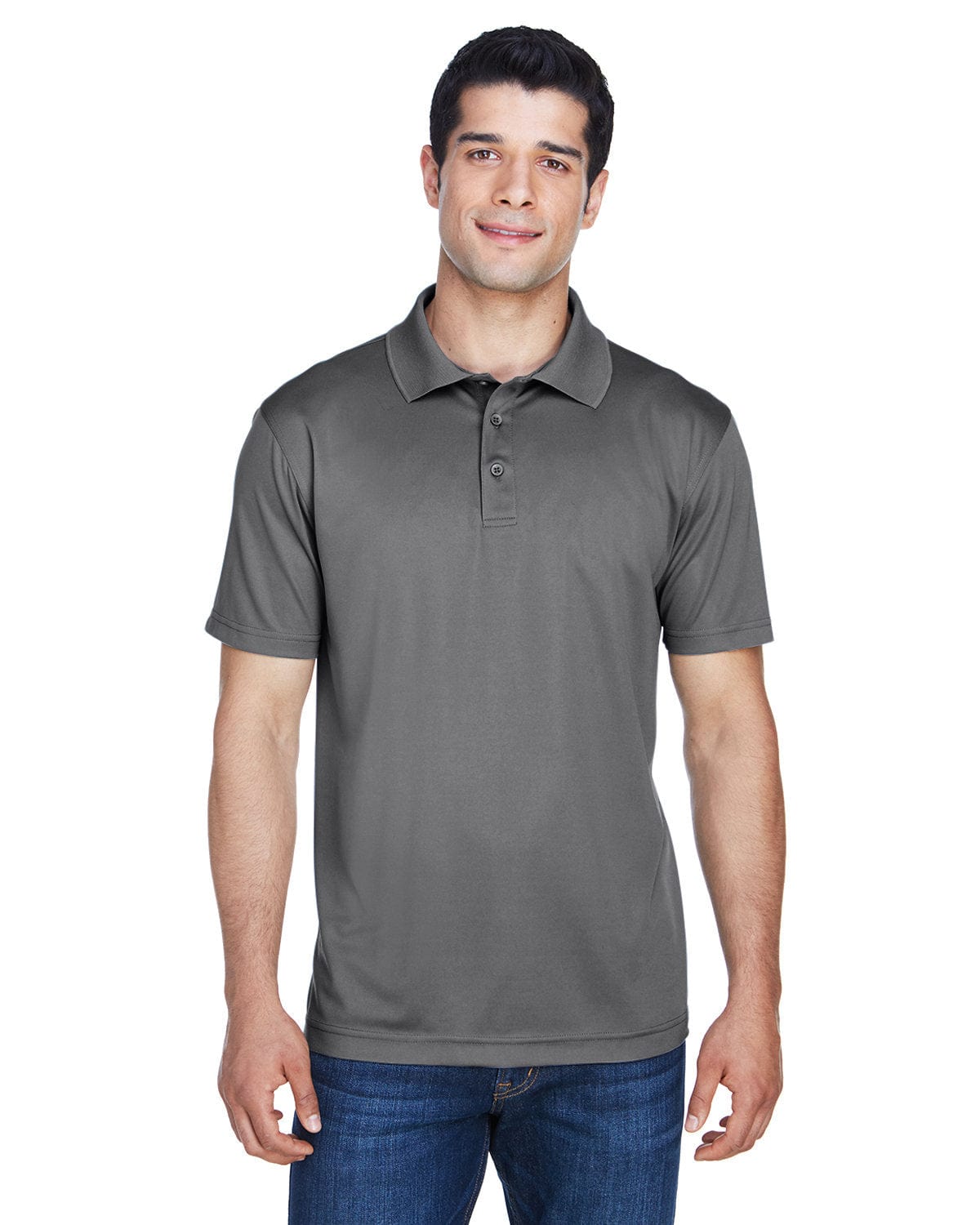 Harriton Polytech Polo Shirt M315 | Charcoal - Front