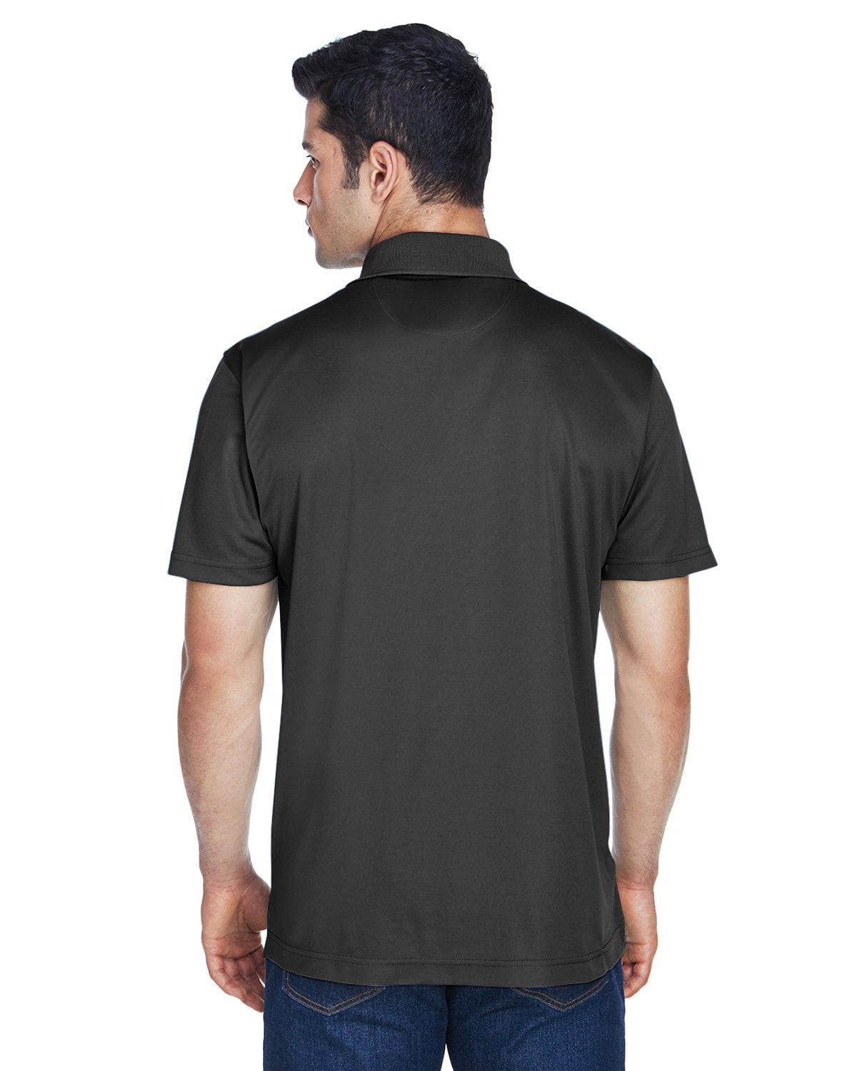 Harriton Polytech Polo Shirt M315 | Black - Back