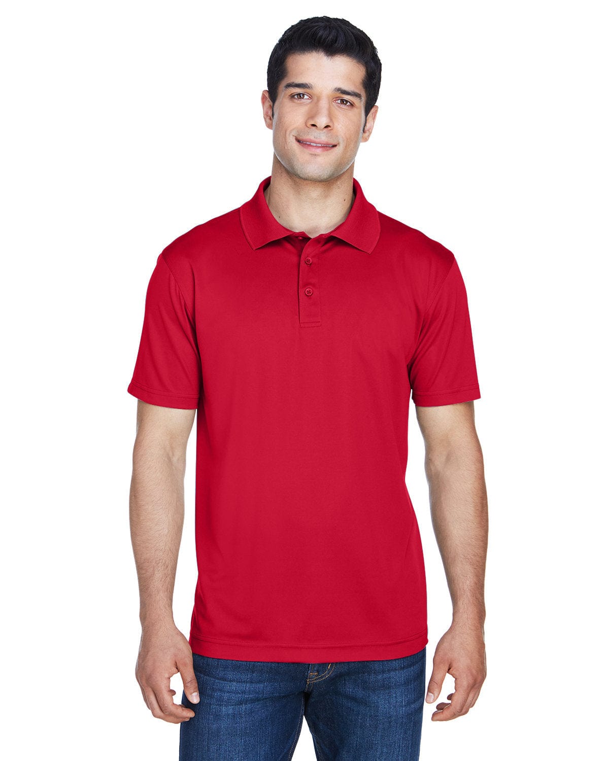 Harriton Polytech Polo Shirt M315 | Red - Front