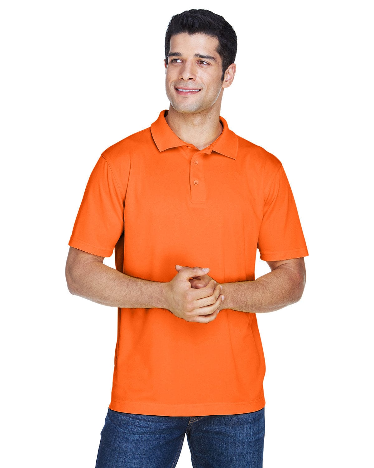 Harriton Polytech Polo Shirt M315 | Team Orange - Front