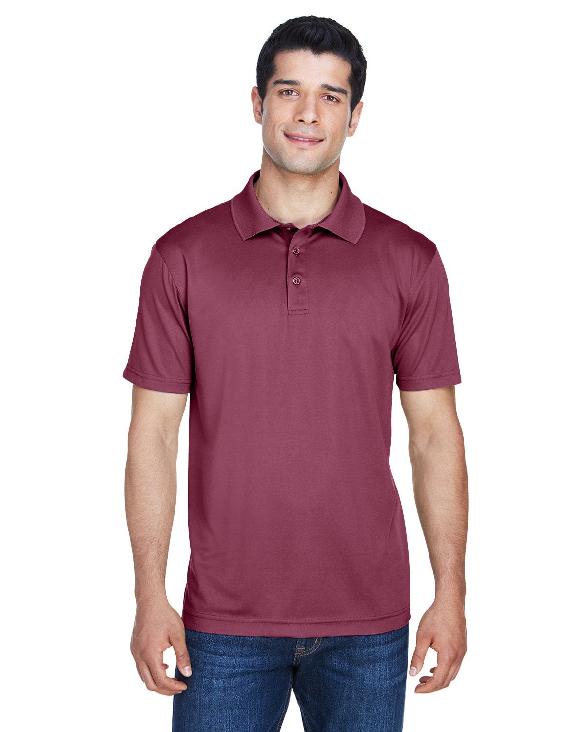 Harriton Polytech Polo Shirt M315 | Maroon - Front