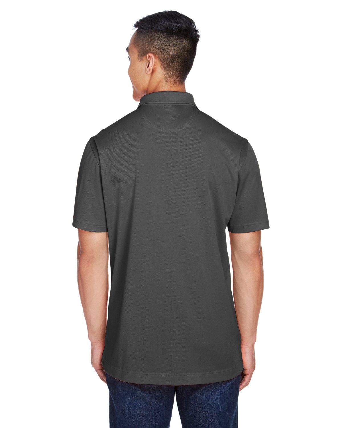 Harriton Double Mesh Polo Shirt M353 | Charcoal - Back