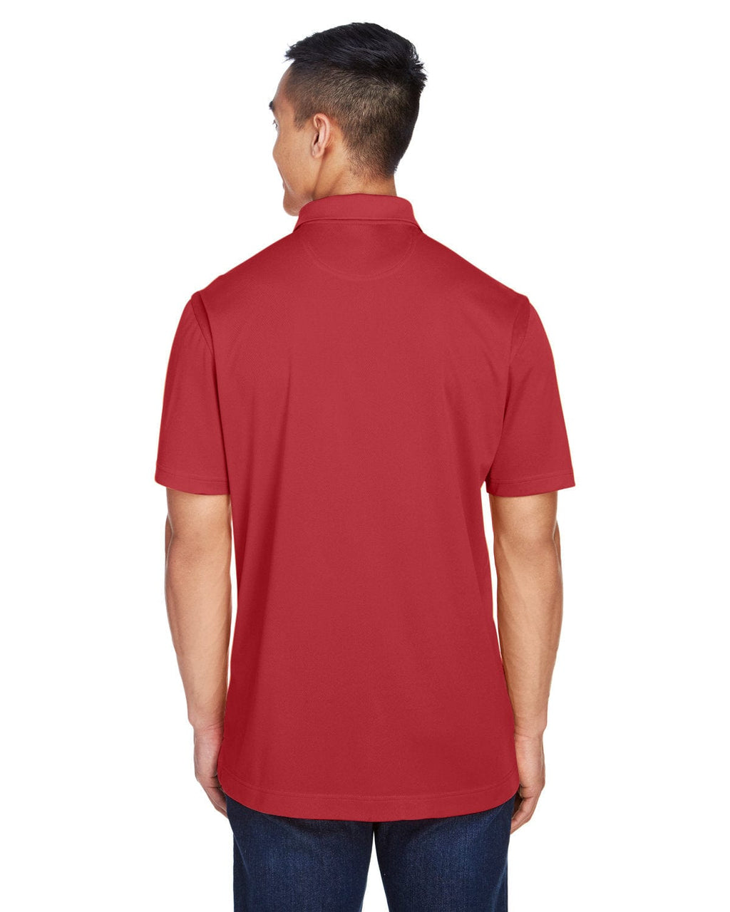 Harriton Double Mesh Polo Shirt M353 | Red - Back