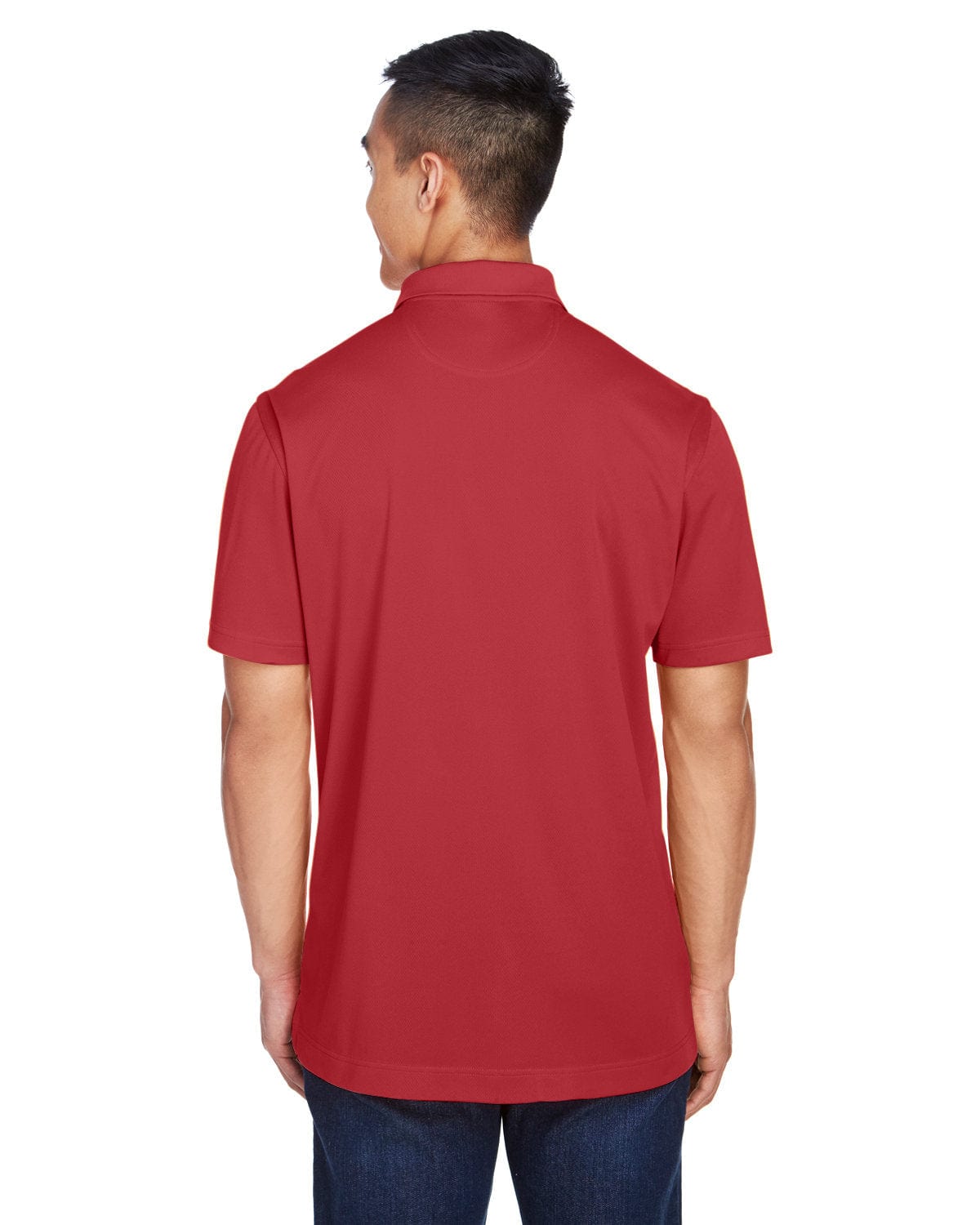 Harriton Double Mesh Polo Shirt M353 | Red - Back