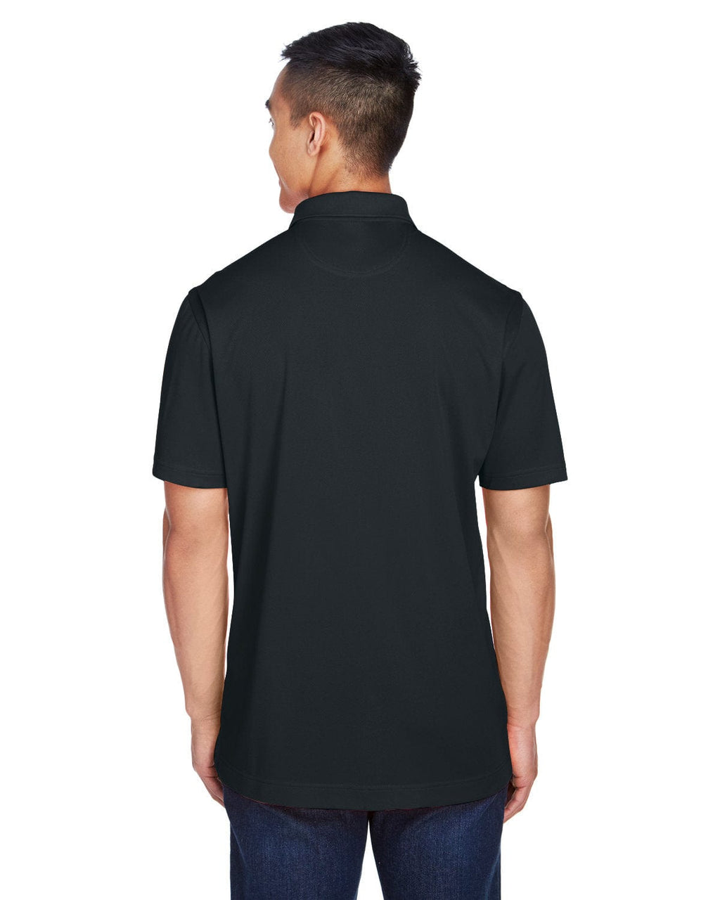Harriton Double Mesh Polo Shirt M353 | Black - Back