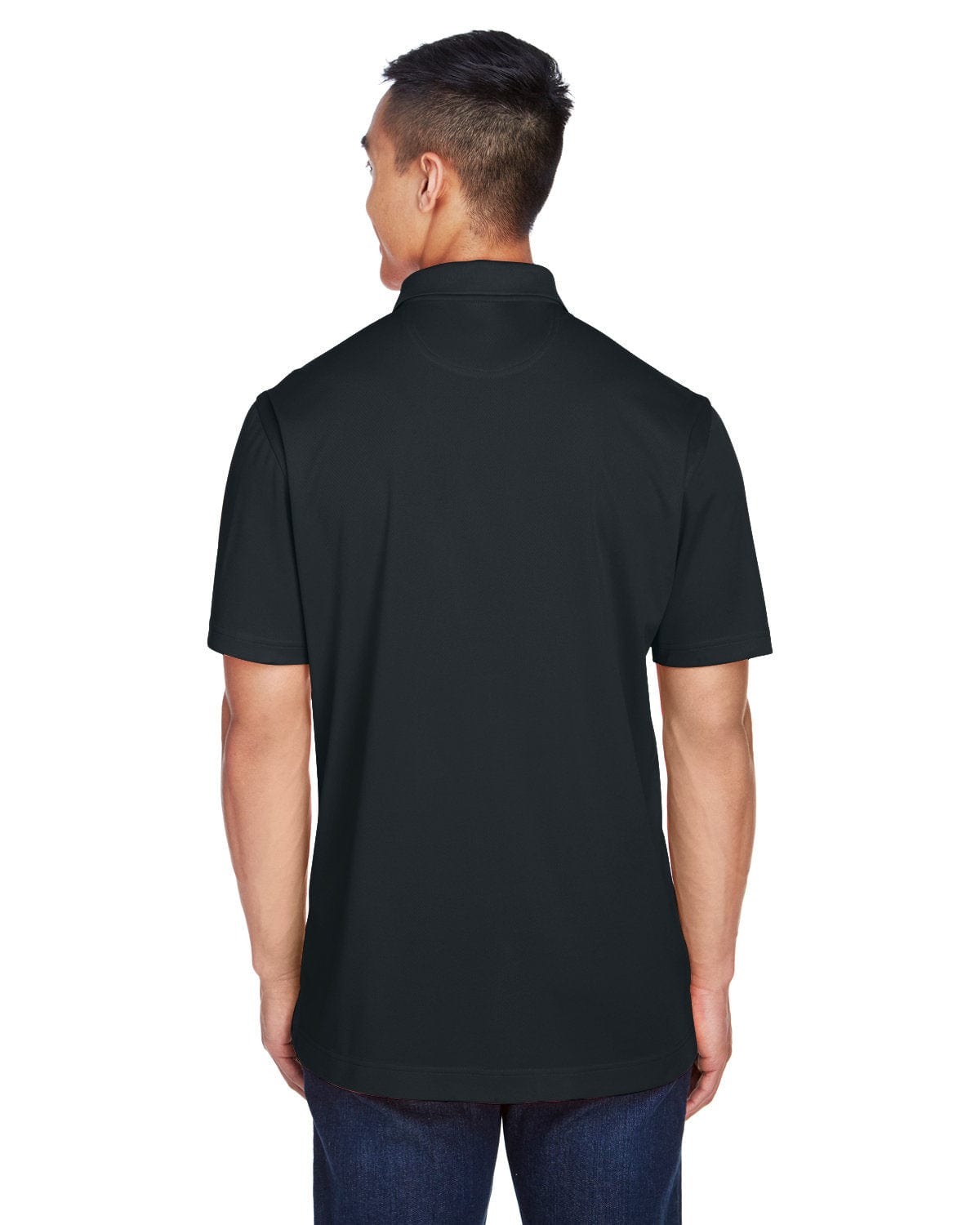 Harriton Double Mesh Polo Shirt M353 | Black - Back