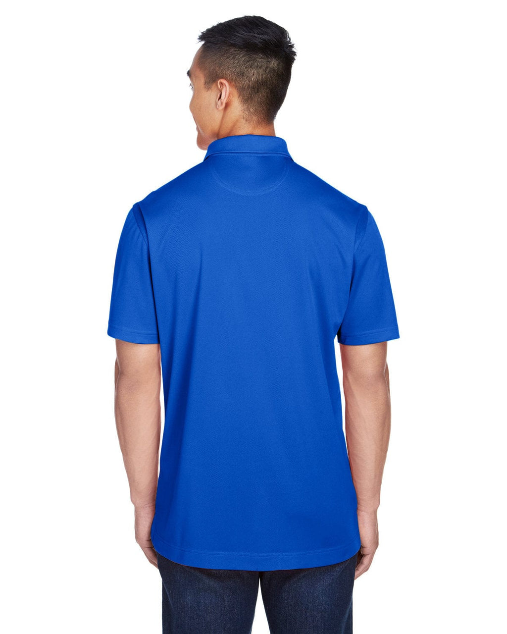 Harriton Double Mesh Polo Shirt M353 | True Royal - Back