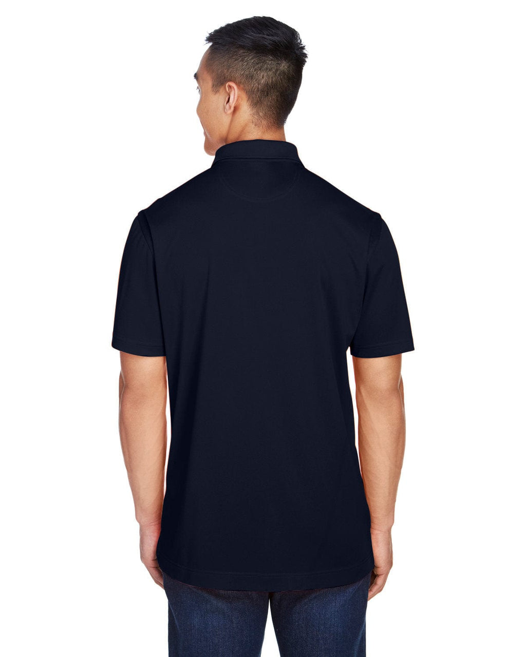 Harriton Double Mesh Polo Shirt M353 | Navy - Back