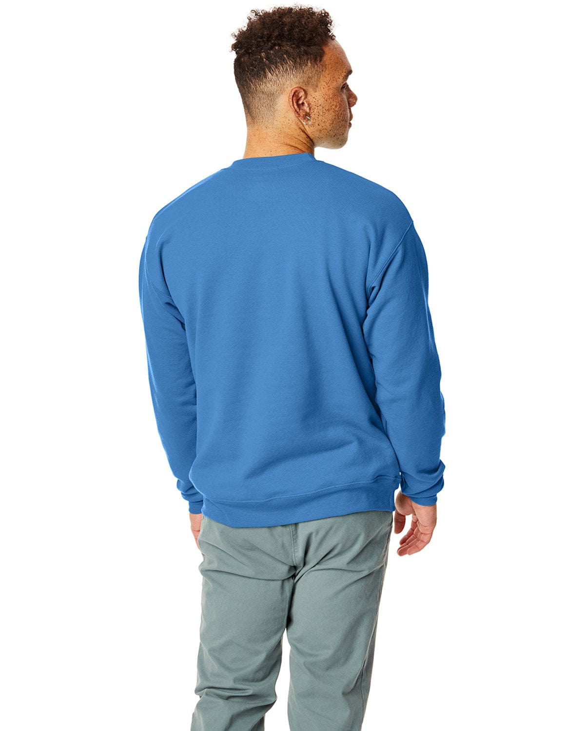 Hanes 50/50 Crewneck Sweatshirt P1607 | Denim Blue - Back