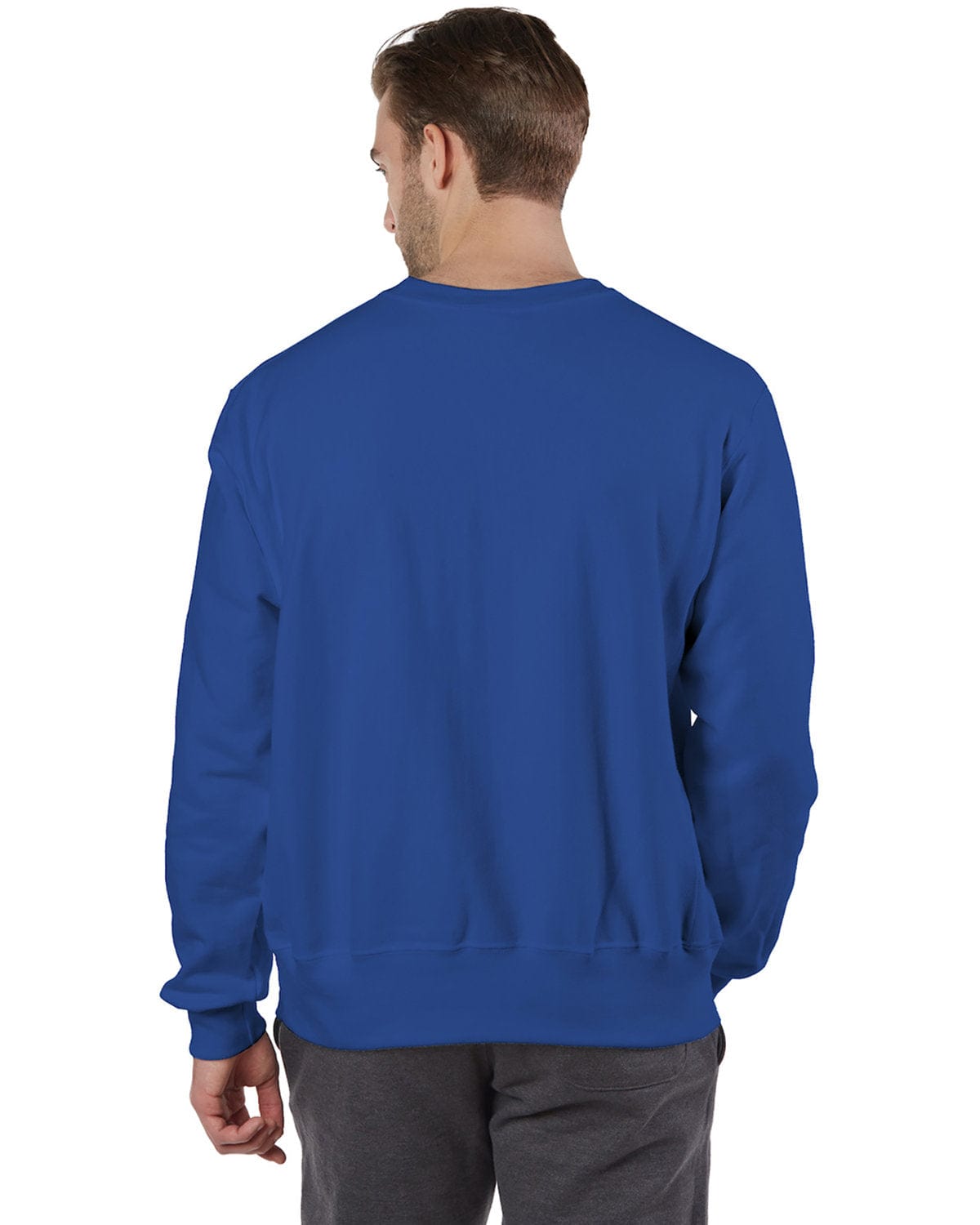 Champion Reverse Weave Crewneck Sweatshirt S1049 | Athletic Royal - Back