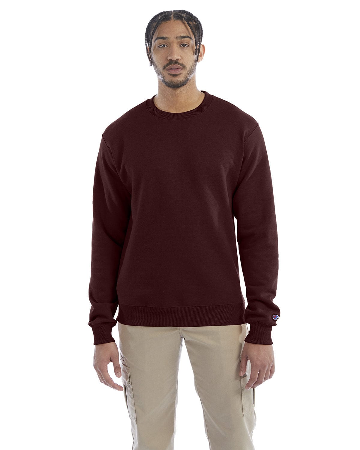 Champion EcoSmart Crewneck Sweatshirt S600 | Maroon - Front