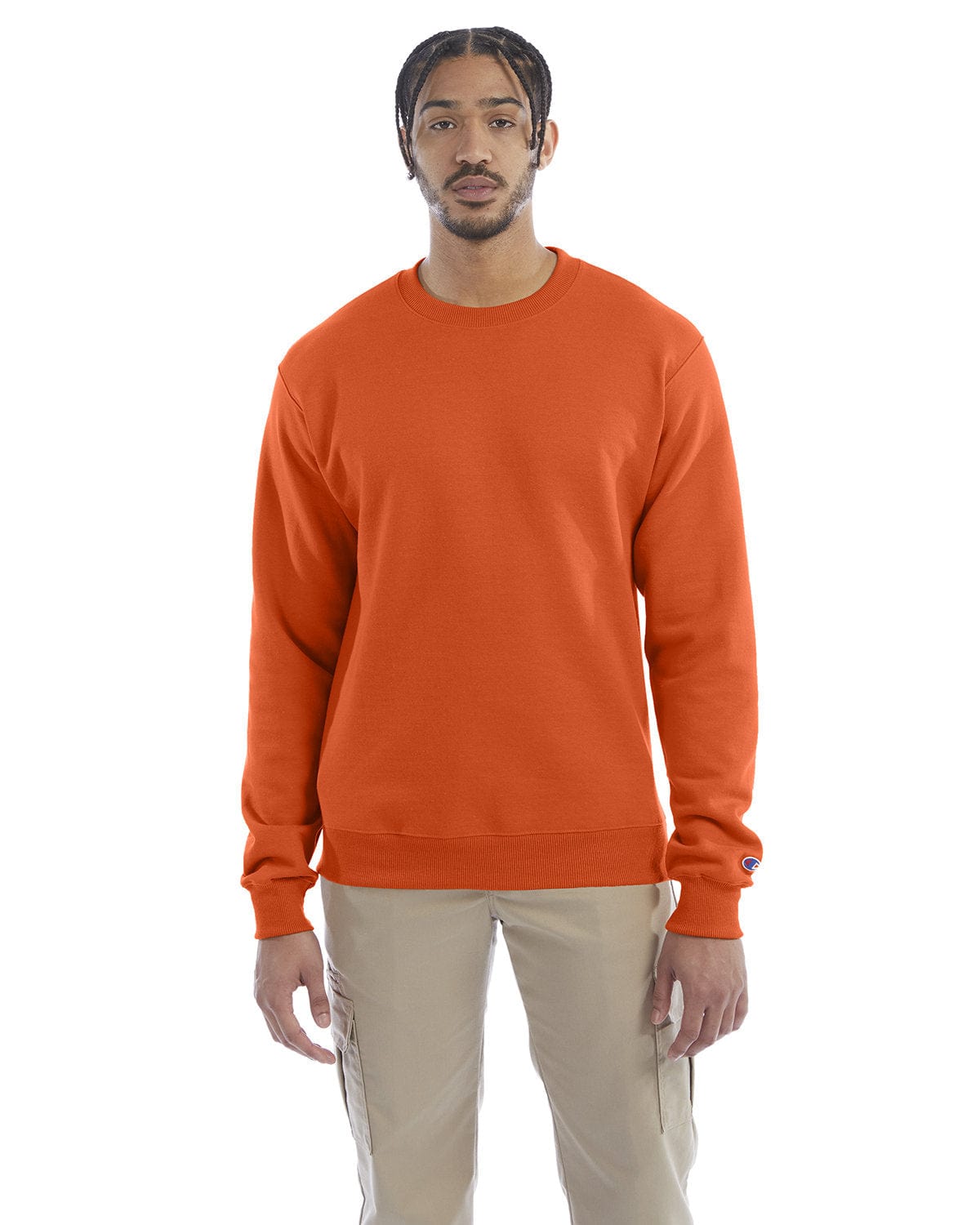 Champion EcoSmart Crewneck Sweatshirt S600 | Orange - Front