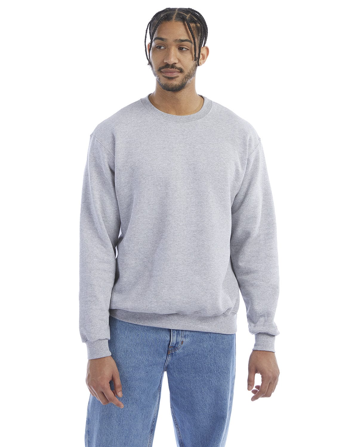 Champion EcoSmart Crewneck Sweatshirt S600 | Light Steel - Front