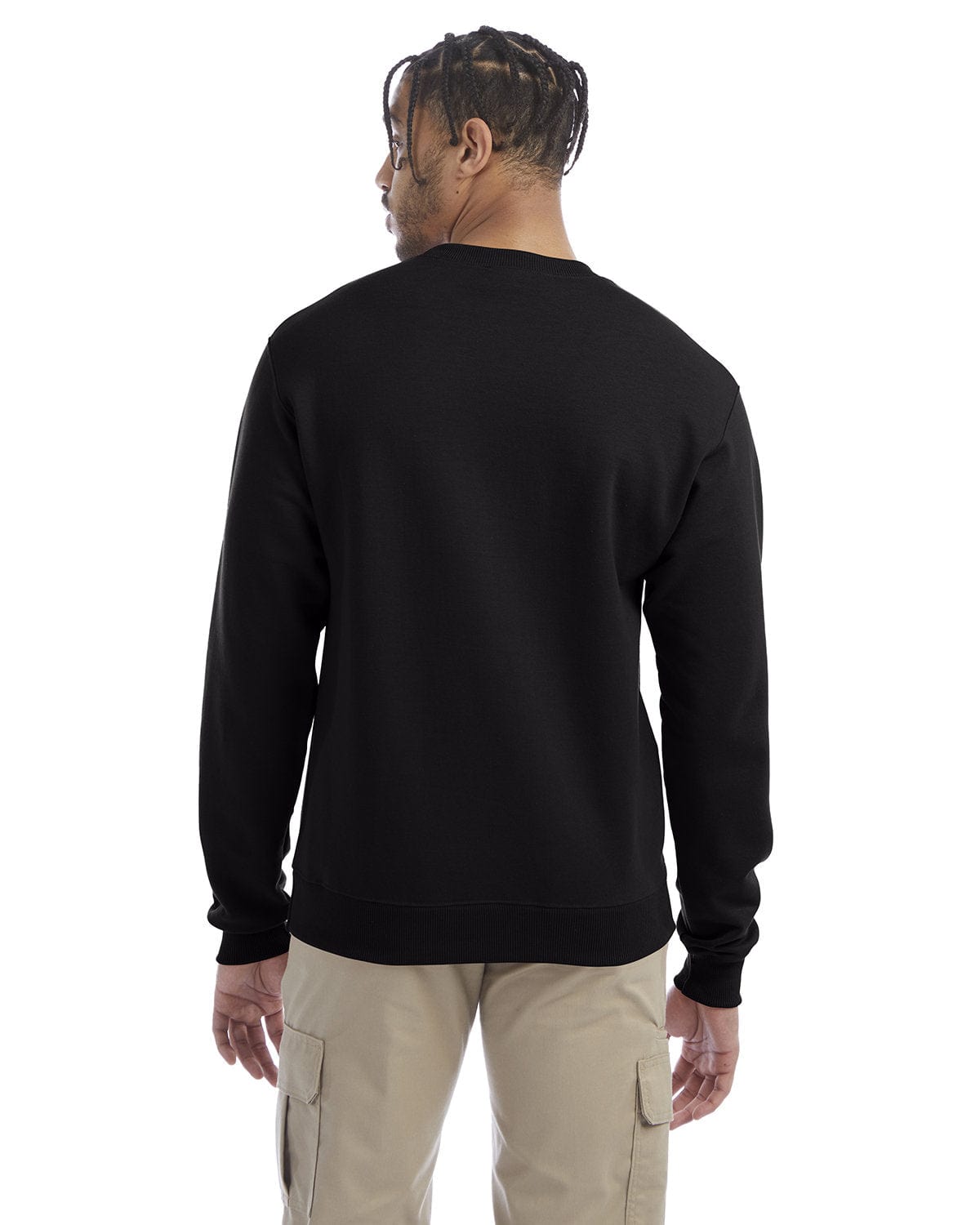 Champion EcoSmart Crewneck Sweatshirt S600 | Black - Back