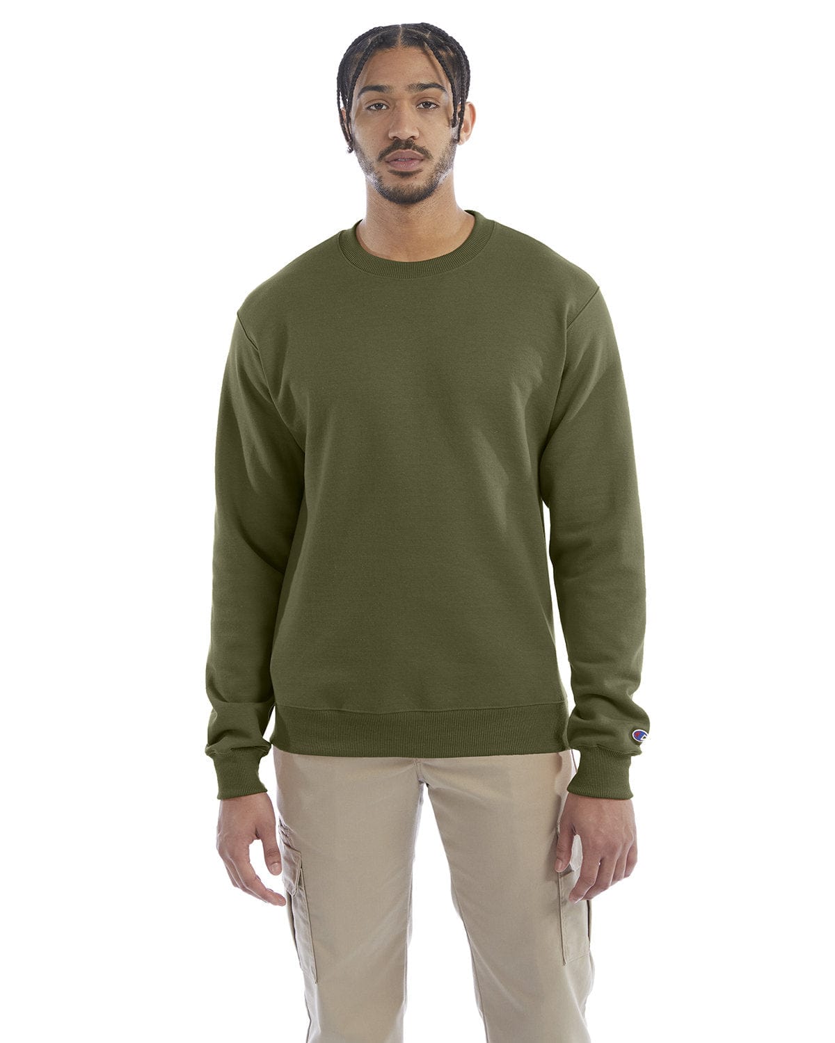 Champion EcoSmart Crewneck Sweatshirt S600 | Fresh Olive - Front