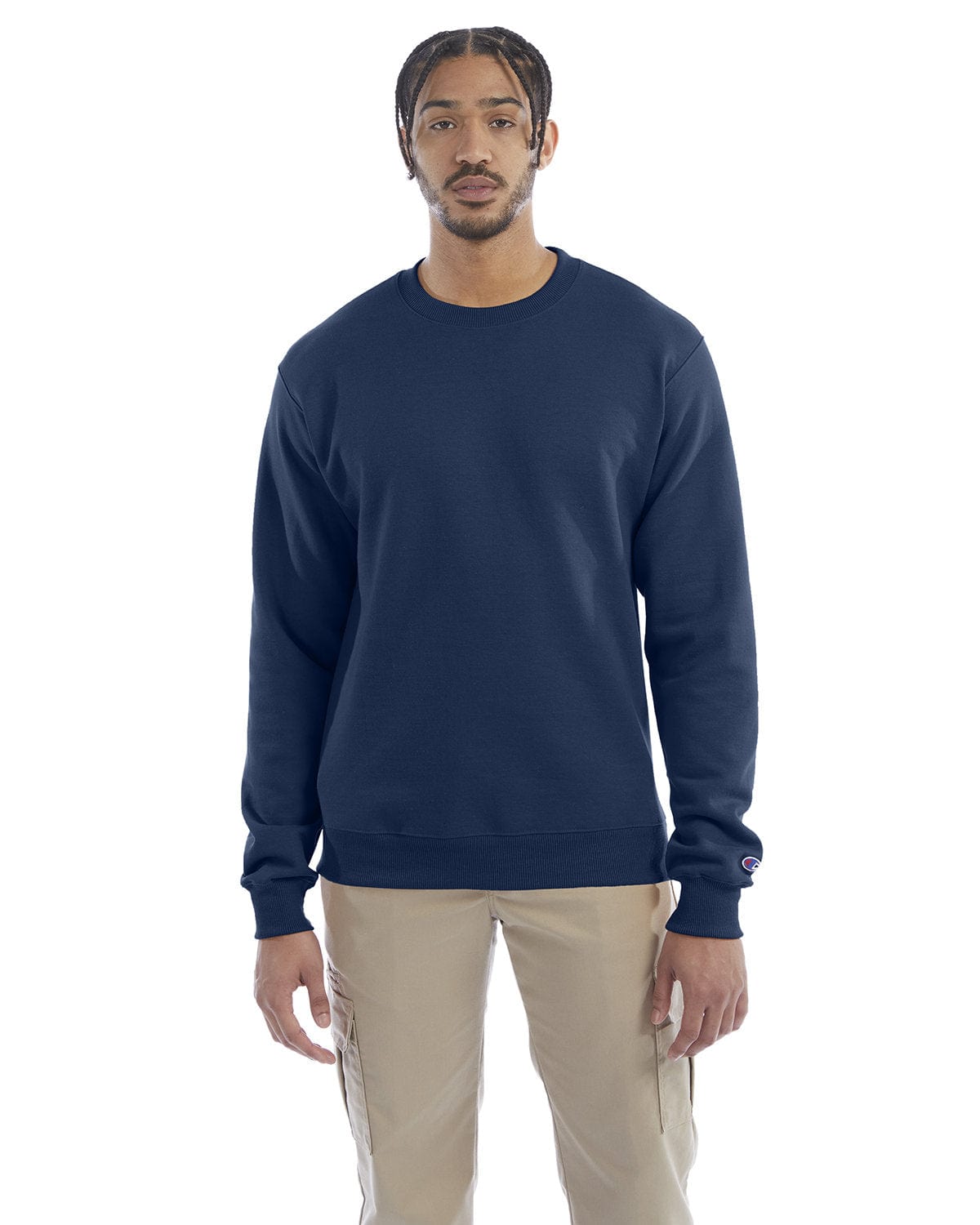 Champion EcoSmart Crewneck Sweatshirt S600 | Late Night Blue - Front