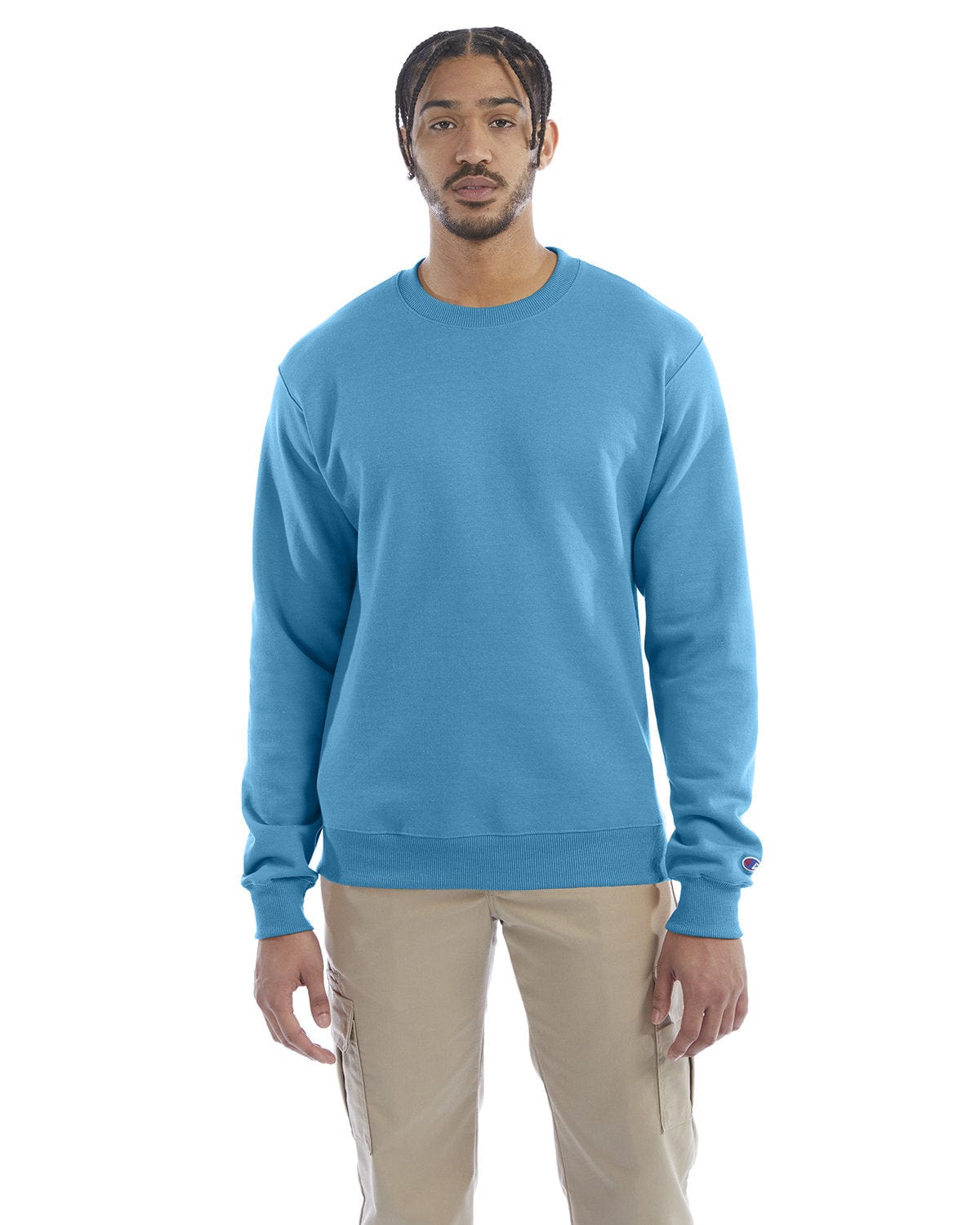 Champion EcoSmart Crewneck Sweatshirt S600 | Tempo Teal - Front