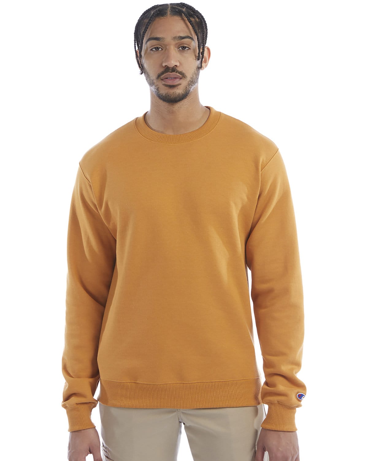 Champion EcoSmart Crewneck Sweatshirt S600 | Gold Glint - Front
