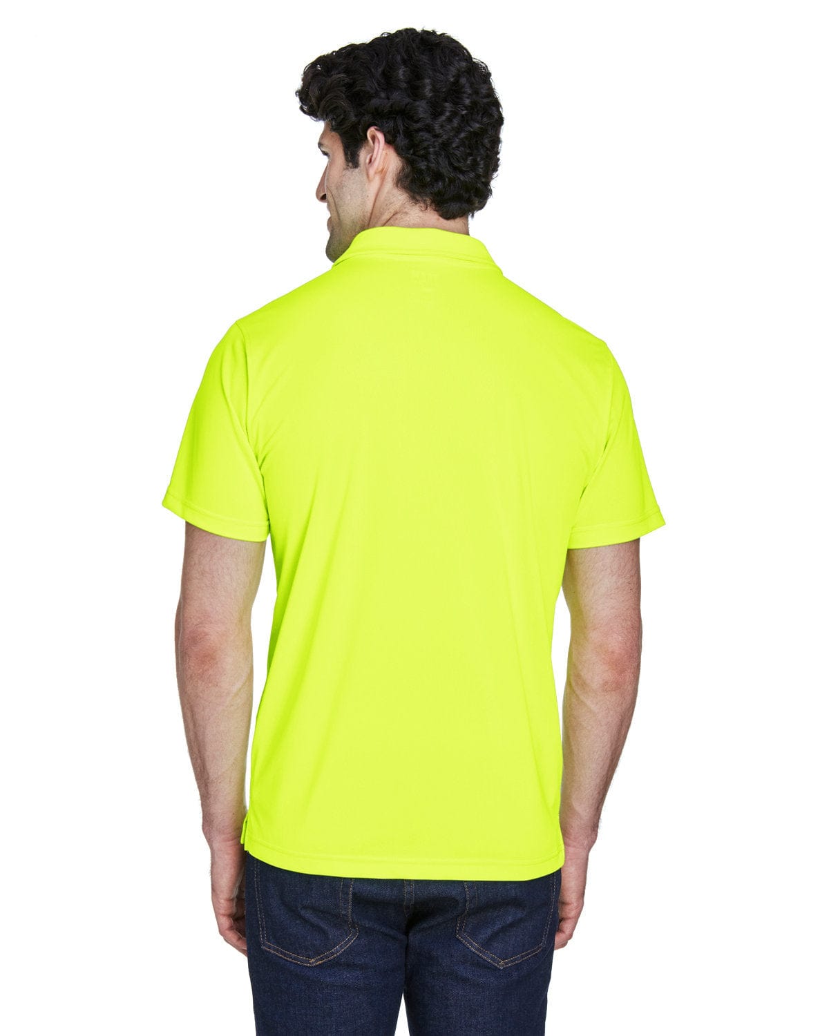 Team 365 Mens Command Snag Protection Polo TT21 | Safety Yellow - Back
