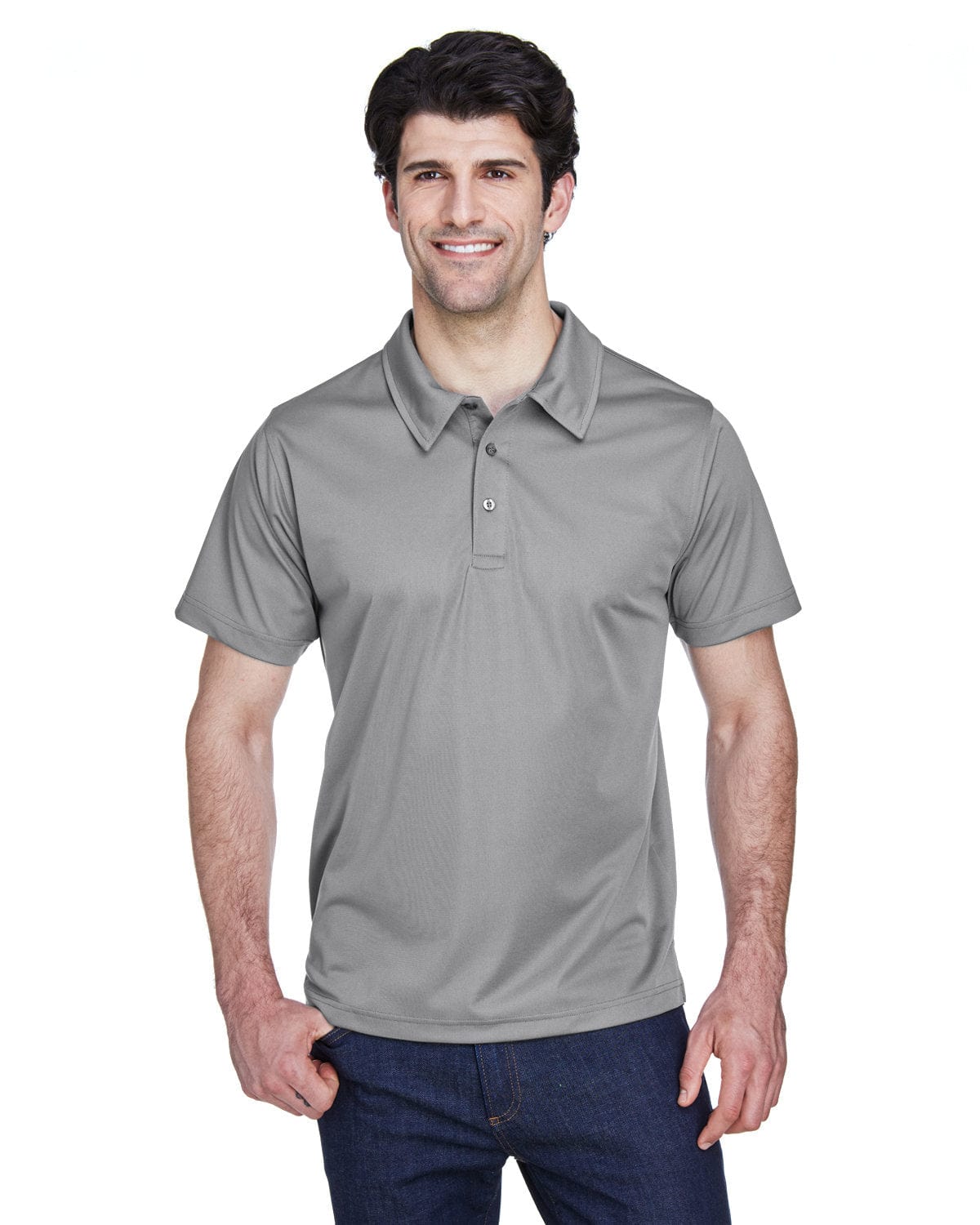 Team 365 Mens Command Snag Protection Polo TT21 | Sport Graphite - Front