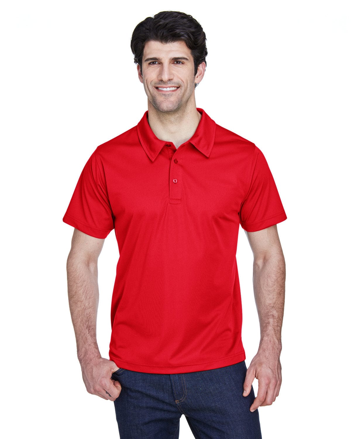 Team 365 Mens Command Snag Protection Polo TT21 | Sport Red - Front