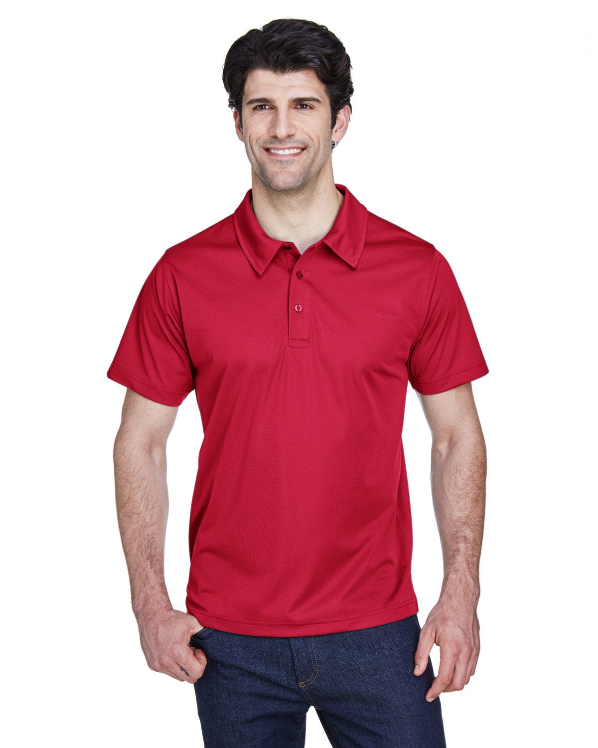 Team 365 Mens Command Snag Protection Polo TT21 | Sprt Scarlet Red - Front
