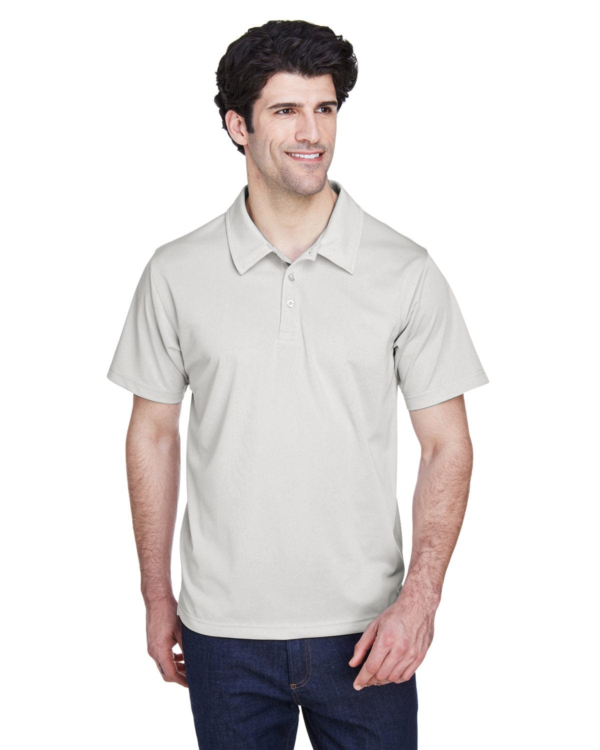 Team 365 Mens Command Snag Protection Polo TT21 | Sport Silver - Front